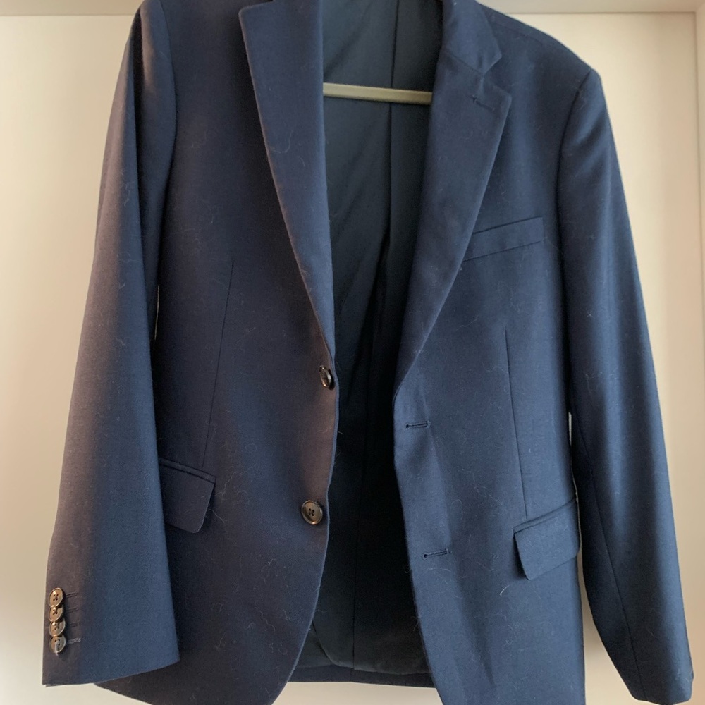 RW&CO Mens Navy Blue Suit -36S